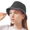 Панама с контрастной окантовкой , темно-серый/белый Панама с контрастной окантовкой , темно-серый/белый