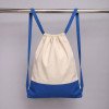Рюкзак-мешок Cotton из хлопка 170 г, натуральный/синий