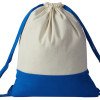 Рюкзак-мешок Cotton из хлопка 170 г, натуральный/синий