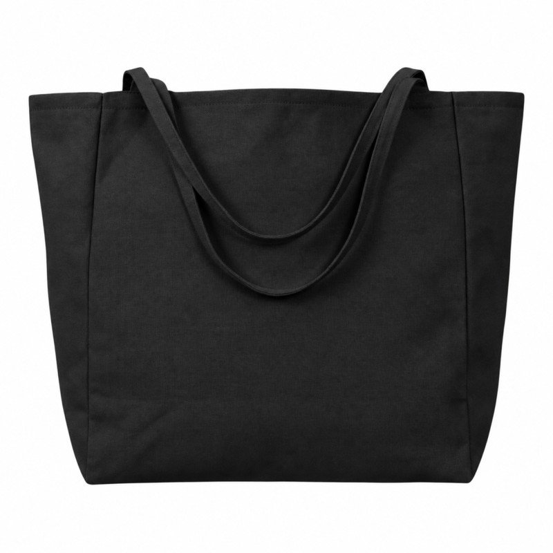 Шоппер-оверсайз Grossbag из переработанного хлопка 340 г, черный Шоппер-оверсайз Grossbag из переработанного хлопка 340 г, черный
