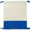 Рюкзак-мешок Cotton из хлопка 170 г, натуральный/синий
