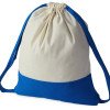 Рюкзак-мешок Cotton из хлопка 170 г, натуральный/синий