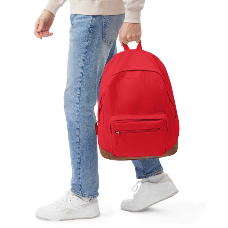 Рюкзак Shammy с эко-замшей для ноутбука 15", красный