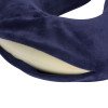 Подушка Basic из микрофибры с эффектом памяти U-shape, синий
