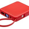 Внешний аккумулятор со встроенным кабелем USB-C «Дэнси», 5000 мАч, красный Внешний аккумулятор со встроенным кабелем USB-C «Дэнси», 5000 мАч, красный