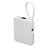 Внешний аккумулятор со встроенным кабелем USB-C «Дэнси», 5000 мАч, белый Внешний аккумулятор со встроенным кабелем USB-C «Дэнси», 5000 мАч, белый