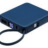 Внешний аккумулятор со встроенным кабелем USB-C «Дэнси», 5000 мАч, темно-синий