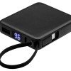Внешний аккумулятор со встроенным кабелем USB-C «Дэнси», 5000 мАч, черный