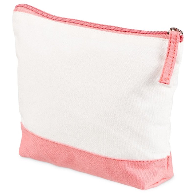Косметичка хлопковая Cotton, белый/пыльно-розовый Косметичка хлопковая Cotton, белый/пыльно-розовый