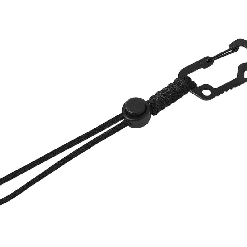 Брелок-шнурок "Spanner" с карабином с открывашкой для бутылок и ключом-шестигранником, черный Брелок-шнурок "Spanner" с карабином с открывашкой для бутылок и ключом-шестигранником, черный