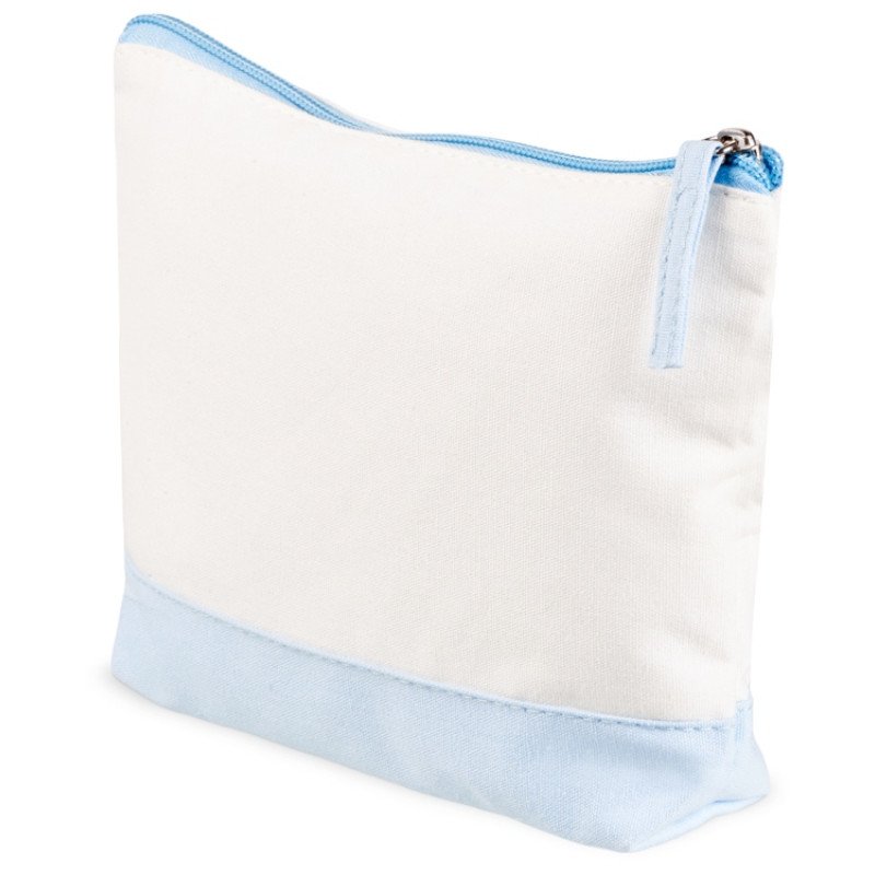 Косметичка хлопковая Cotton, белый/голубой Косметичка хлопковая Cotton, белый/голубой
