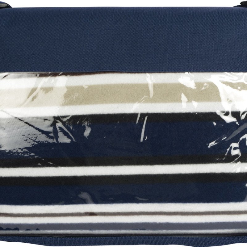 Плед в полоску в сумке Junket, синий