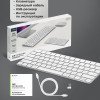 Беспроводная клавиатура Air Keyboard для MAC, Windows, 500 мАч, алюминий, белый, Deppa